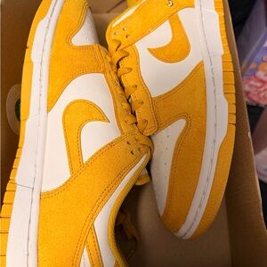 Nike Dunk Low in Pale Ivory and Dark Sulfur (Women’s 9.5)